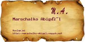 Marschalko Abigél névjegykártya
